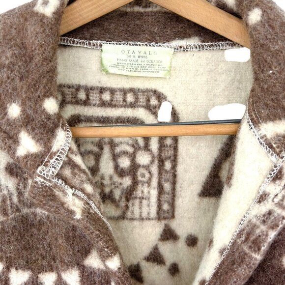 OTAVALO 100% WOOL HAND MADE IN ECUADOR UNISEX TRIBAL JACKET - Picture 4 of 4